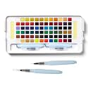Sakura Koi Water colors Pocket field Sketch Box set of 72 Colors - Water Colors Field Sketch Set with Brush - includes new METALLIC SHADES