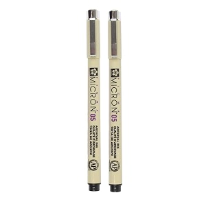 sakura pigma micron 05 fineliner pen 045mm line width pack of 2 black