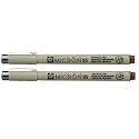SAKURA PIGMA MICRON 05 FINELINER PEN, 0.45MM LINE WIDTH, PACK OF 2 (Brown)