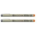 SAKURA PIGMA MICRON 05 FINELINER PEN, 0.45MM LINE WIDTH, PACK OF 2 (Orange)