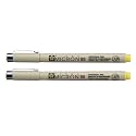 SAKURA PIGMA MICRON 05 FINELINER PEN, 0.45MM LINE WIDTH, PACK OF 2 (Yellow)