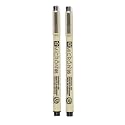 SAKURA PIGMA MICRON 05 FINELINER PEN, 0.45MM LINE WIDTH, PACK OF 2 (Black)