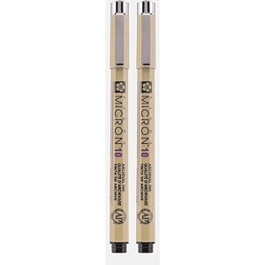 sakura pigma micron black open stock pack of 2 pens 10
