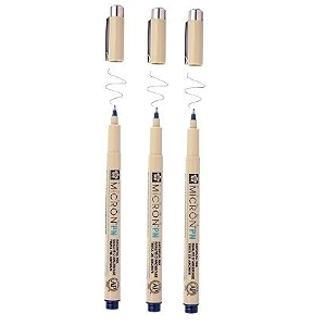 sakura pigma micron black open stock pack of 3 pens pn