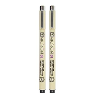 sakura pigma micron black open stock pack of 2 pens 08