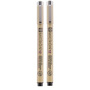 sakura pigma micron black open stock pack of 2 pens 12