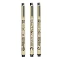 SAKURA PIGMA MICRON BLACK OPEN STOCK, PACK OF 3 PENS (02)