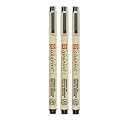 SAKURA PIGMA MICRON BLACK OPEN STOCK, PACK OF 3 PENS (1)