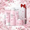 Sakura Skincare Set, Cherry Blossom Skin Care Sets & Kits, Skin Care for Girls 10-12, Including Cleanser, Toner, Serum, Eye Cream, Facial Cream, Travel Size Skincare Set for Women Girls