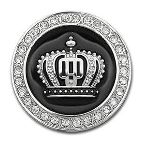 king crown 3d metal emblem for cars amp bikes silver small 48 cm