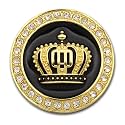 King Crown 3D Metal Emblem for Cars & Bikes, Gold, Small (4.8 cm)