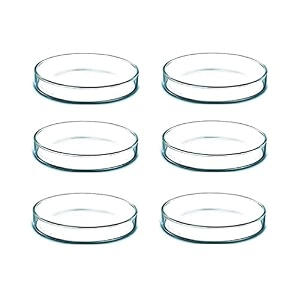 salco borosilicate glass petri dish set of 6 - 2 inch