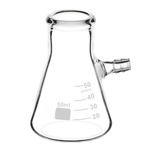 salco glass 50ml heavy wall borosilicate glass filtering flask bolt neck with tubulation pack of 1