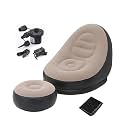 Sales Orbit Inflatable Sofa with Household Air Pump - Air Couch Chair with Footstool for Indoor & Outdoor in Livingroom Bedroom Readingroom Office Balcony Garden Courtyard - PVC Material
