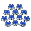 SALI 12 Pack Wire Cup Brush, 4 Inch Twisted Knotted Cup Brush for Grinders, with 5/8-11 Inch Arbor for Heavy Cleaning Rust, Stripping and Abrasive, for Angle Grinder