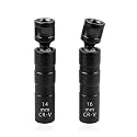 Salior 14mm&amp;16mm Spark Plug Socket,Thin Wall 12 Points 3/8" Drive Spark Plug Removal Tool Compatible with BMW Nissan More Car,CRV Steel Magnetic Spark Plug Socket Set Car Tools (Black/14mm+16mm)