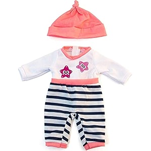 salmon winter pyjamas for 32 cm doll