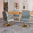 Salon Chair for Hair Stylist Hydraulic, Non-Tilting Backrest, Blue