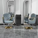 Salon Chair for Hair Stylist Hydraulic, Non-Tilting Backrest, Blue 2
