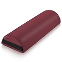 Saloniture Jumbo Half Round Massage Table Bolster Under-Knee Pillow Pad - 26 x 9 x 4.5 Inch - Burgundy