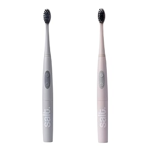 salt oral care magna sonic electric toothbrush for men and women  cool grey  waterproof  24000 strokesminute  long battery life  soft dupont bristles  replaceable brush head