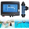 Salt Water Pool Chlorinator System, 15/20/30/50 g/h Saltwater, Cell Suitable for 25000 Gallon Pools, Chlorine Generator for Home,50g/h(20g/h)