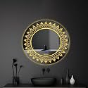 SALTON Premium Frameless Round Led Bathroom Mirror for Wall | 24×24 Inches -Led Mirror for Decoration with Touch Sensor