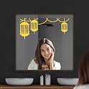 SALTON Premium Frameless Round Led Mirror Wall Mounted Mirror, 24×24 Inches Mirror for Bathroom, Warm, Cool & Natural Lights