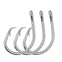 Saltwater Big Game Circle Hooks,Extra Strong Large Hooks Size 10/0-24/0，Heavy Duty Live Bait Hooks Shark、Tuna & Swordfish