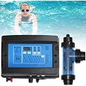 Saltwater Chlorinator, 15/20/30/50 g/h Automatic Cleaning Salt Water Pool Chlorine Generator System, for 25000 Gallon Swimming,50g/h(50g/h)