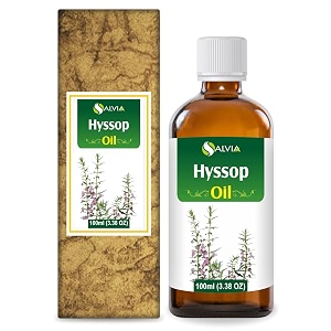 salvia hyssop oil hyssopus officinalis essential oil for aromatherapy amp diy blends  herbal oil for skincare massage amp fragrance use  100 ml  338 fl oz