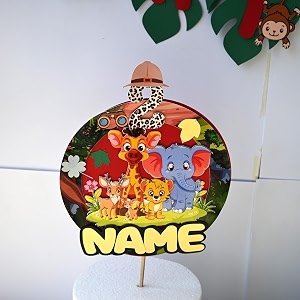 sam cute land39s handcrafted jungle cake topper