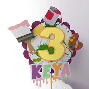 sam cute land39s handcrafted art cake topper