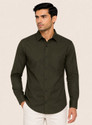SAM ROY Men Solid Casual Dark
