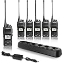 SAMCOM FPCN10A-2025 Two-Way Radios Long Range, 6 Pcs with Charging Station