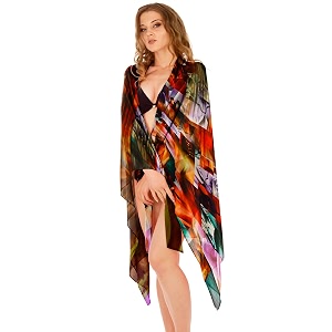 sameeha women39s georgette all over print pareo