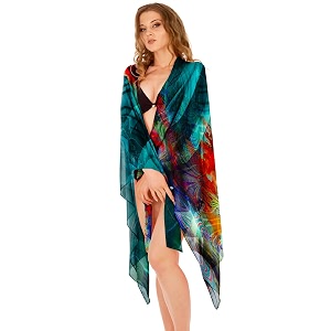 sameeha women39s georgette all over print pareo