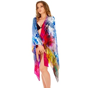 sameeha women39s georgette all over print pareo
