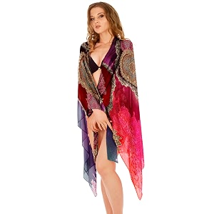sameeha women39s georgette all over print pareo
