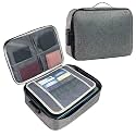 SAMEZONE Document Organizer Bag Multilayer Travel File Organiser Document Storage Bag with Lock Waterproof File Folders Certificates A4 Document file organizer Safe Pouch for Home Office Travel (Grey)