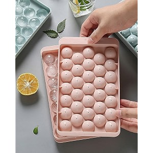 samezone plastic mini round ice cube tray ice trays for freezer circle ice cube tray sphere ice chilling cocktail whiskey tea amp coffee mini circle ice cube tray multicolor 3 33 cavity ice tray
