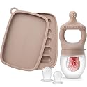 SAMiGO Baby Fruit Feeder Food Pacifier &amp; Freezer Popsicle Mold for Teething