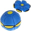 Samip UFO Ball/Interactive Flying Saucer Toy/Pet Training/Other Outdoor Magic Game with Super Lighting Play for Fun, Deformed Flying Ball Toy, Air Hover Football for Kids, Magic UFO Ball (Blue)