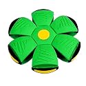 Samip UFO Ball/Interactive Flying Saucer Toy/Pet Training/Other Outdoor Magic Game with Super Lighting Play for Fun, Deformed Flying Ball Toy, Air Hover Football for Kids, Magic UFO Ball (Green)