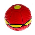 Samip UFO Ball/Interactive Flying Saucer Toy, Pet Training, Other Outdoor Magic Game with Super Lighting Play for Fun, Deformed Flying Ball Toy, Air Hover Football for Kids, Magic UFO Ball (Red)