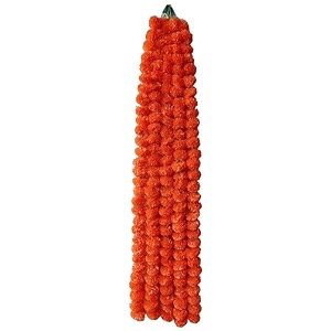 premium handmade marigold flower garland for decoration orange pack of 10