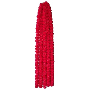 premium handmade marigold flower garland for decoration red pack of 2