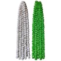 Premium Handmade Marigold Flower Garland for Decoration (White Pack of 5 + Green Pack of 5)