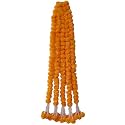 Premium Handmade Marigold Flower Garland with Latkan for Decoration (Golden Yellow, Pack of 20)