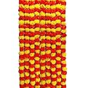 Premium Handmade Marigold Flower Garland for Decoration (Red Yellow, Pack of 20)